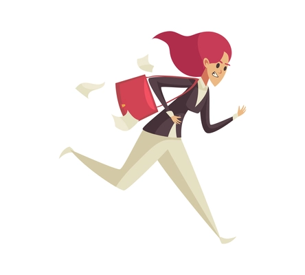 People run composition with isolated doodle style character of running person vector illustration