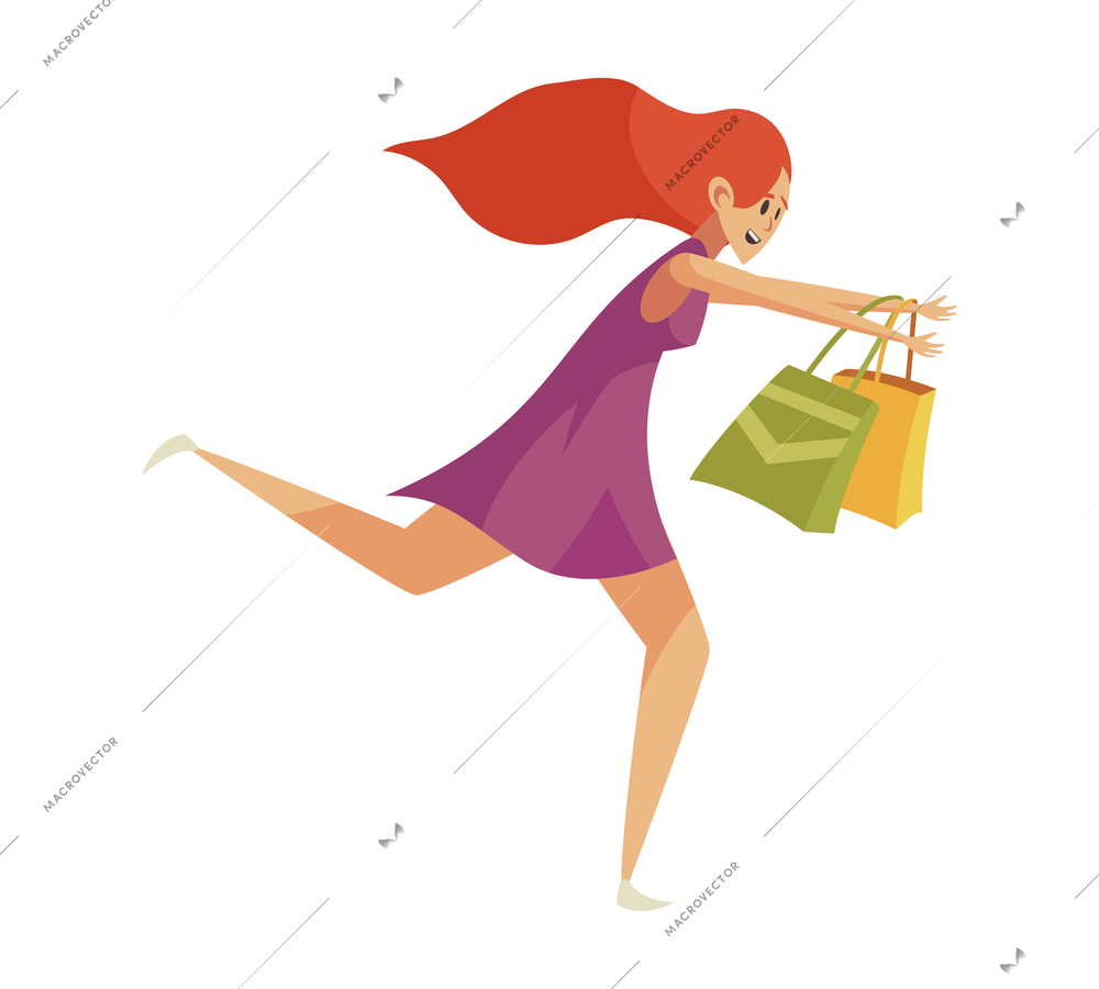 People run composition with isolated doodle style character of running person vector illustration