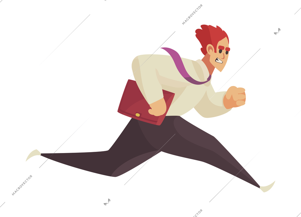 People run composition with isolated doodle style character of running person vector illustration