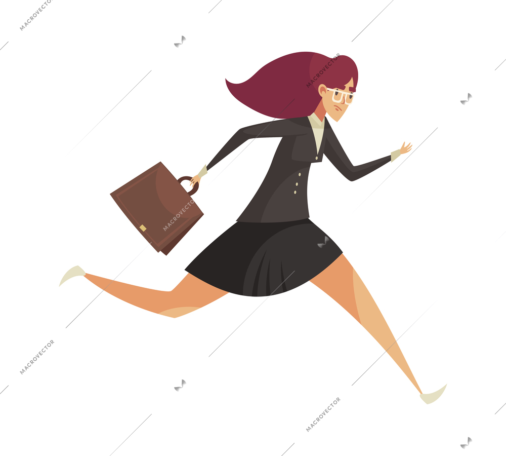 People run composition with isolated doodle style character of running person vector illustration