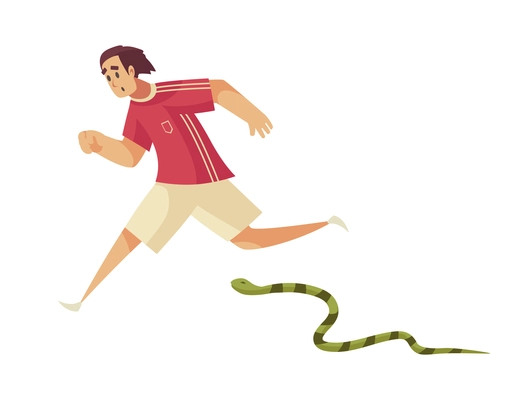 People run composition with isolated doodle style character of running person vector illustration