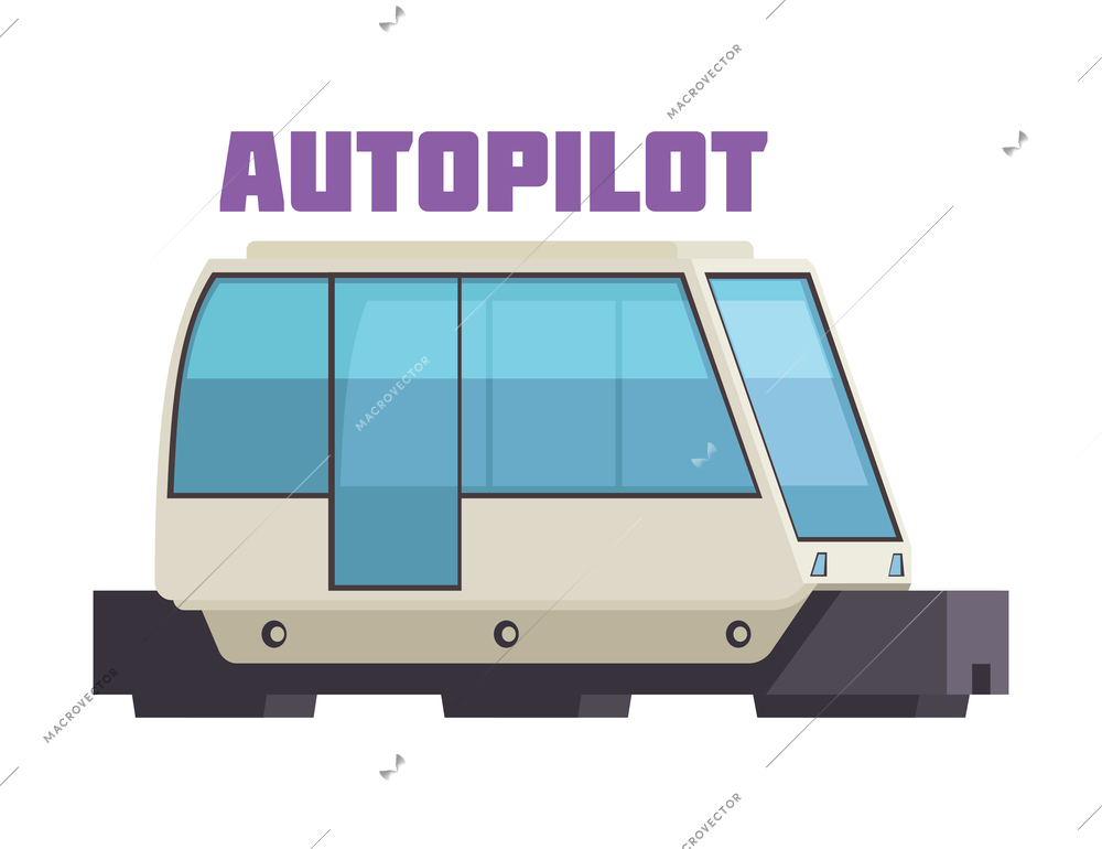 5g internet technology composition with isolated image of monorail car with editable text vector illustration