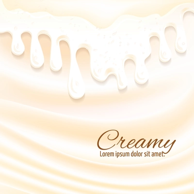 Milk drops and cream splashes sweet creamy background vector illustration