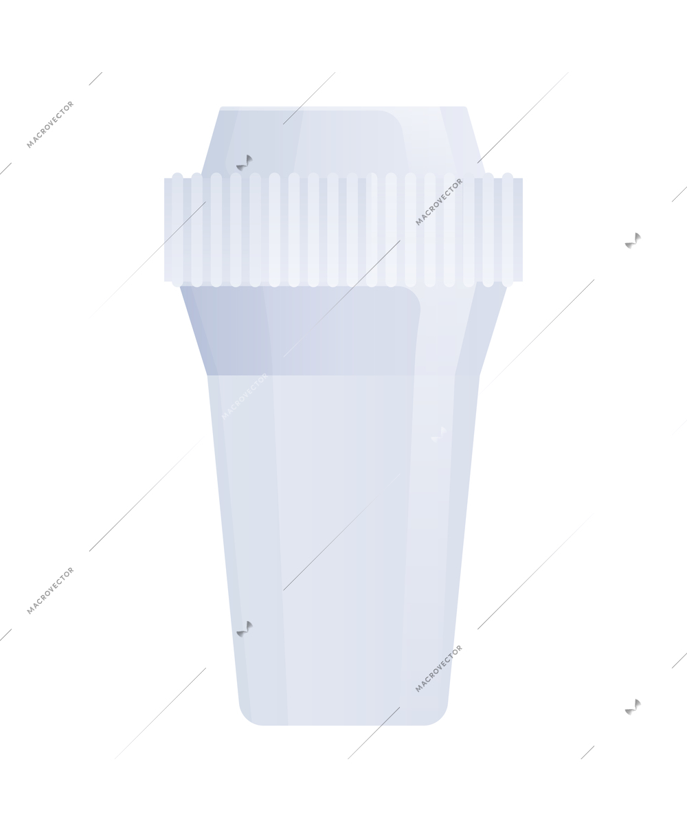 Water filter flat composition with isolated image of plastic water filter vector illustration