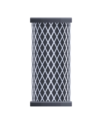 Water filter flat composition with isolated image of cylinder shaped cassette for filter vector illustration