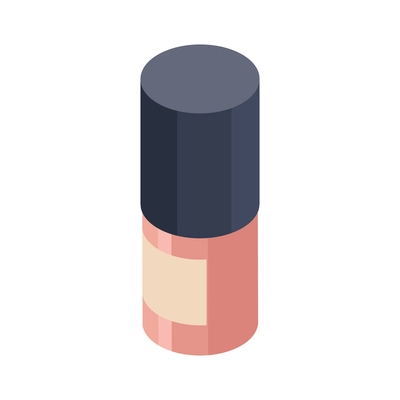 Cosmetics isometric composition with isolated image of cosmetic product on blank background vector illustration