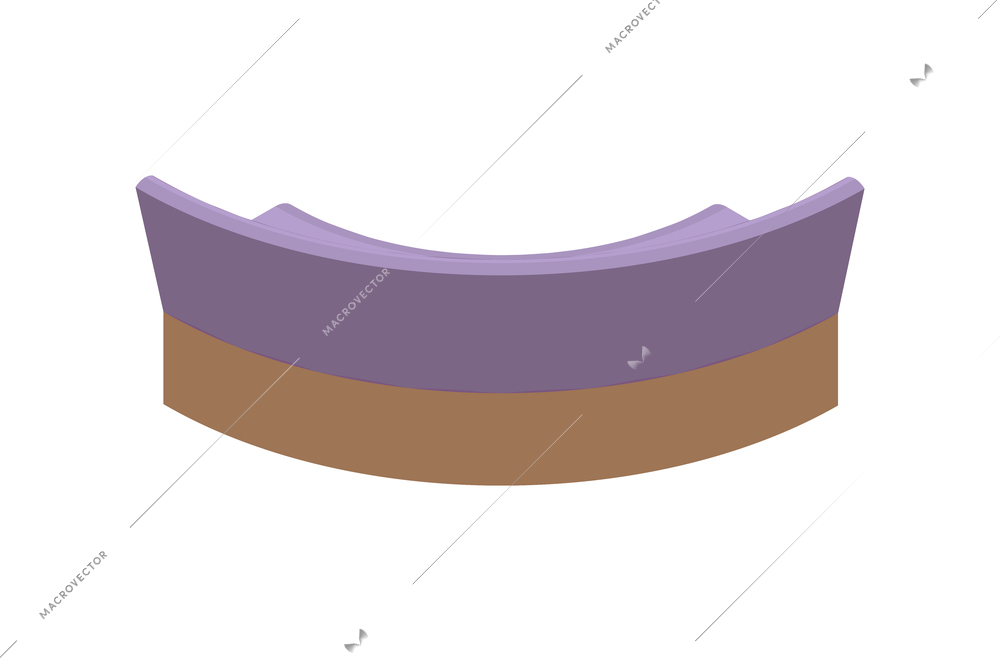 Restaurant and cafeteria interior isometric composition with isolated image of purple sofa vector illustration