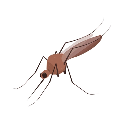 Mosquito protective composition with isolated image of insect on blank background vector illustration