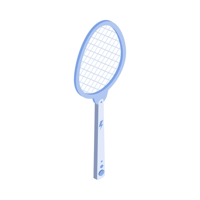 Mosquito protective composition with isolated image of fly swatter on blank background vector illustration