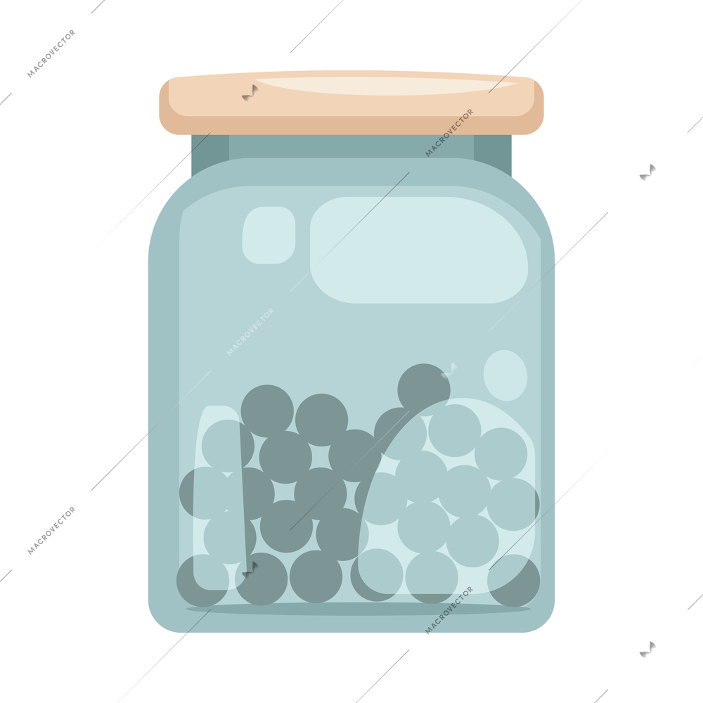 Eco zero waste sorting composition with isolated image of glossy vial with cap and pill silhouettes vector illustration