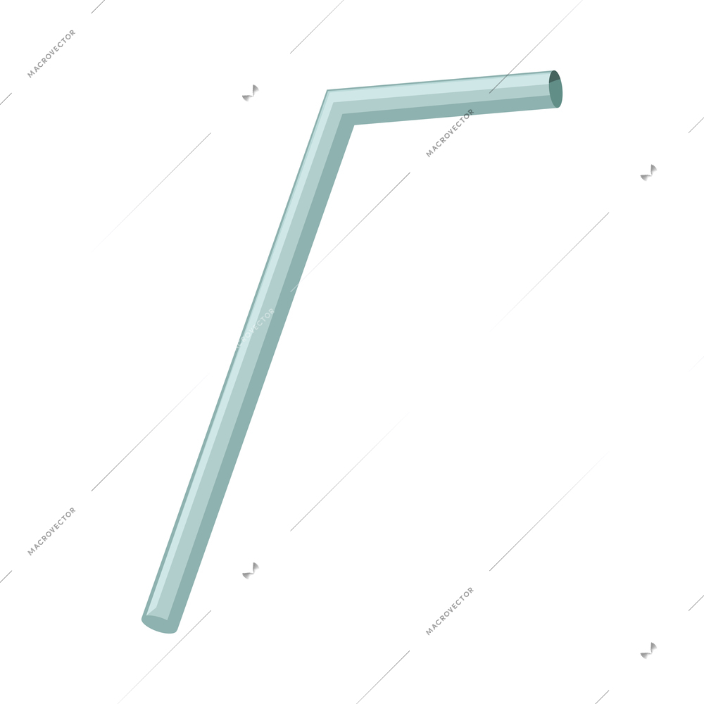 Eco zero waste sorting composition with isolated image of metal sipping straw for multiple use vector illustration