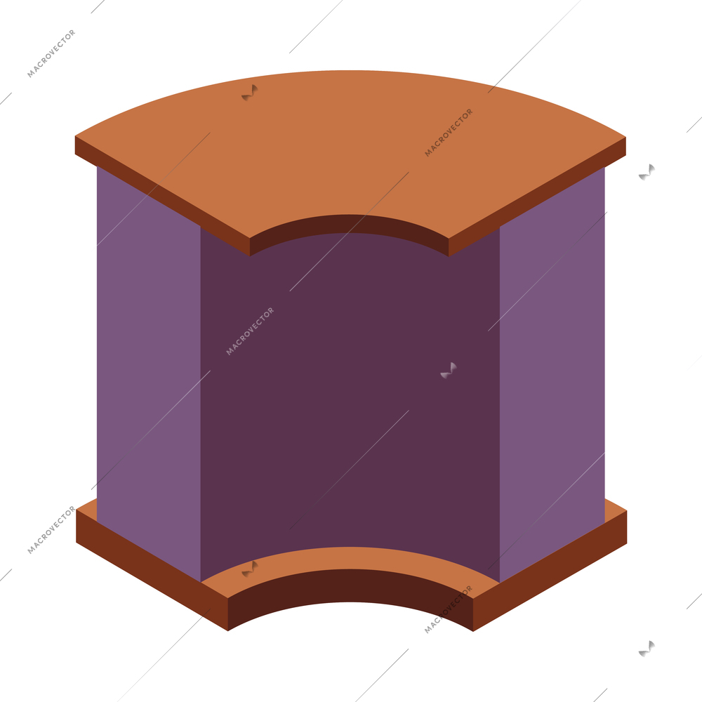 Restaurant and cafeteria interior isometric composition with isolated image of bar counter vector illustration