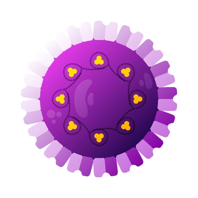 Human virus composition with isolated image of papilomavirus bacteria vector illustration