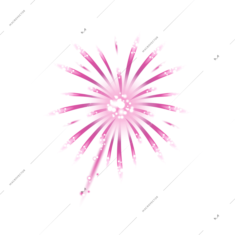 Isometric firework celebrating holiday composition with isolated image of colorful firework vector illustration