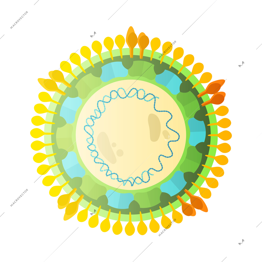 Human virus composition with isolated image of hepatitis bacteria vector illustration