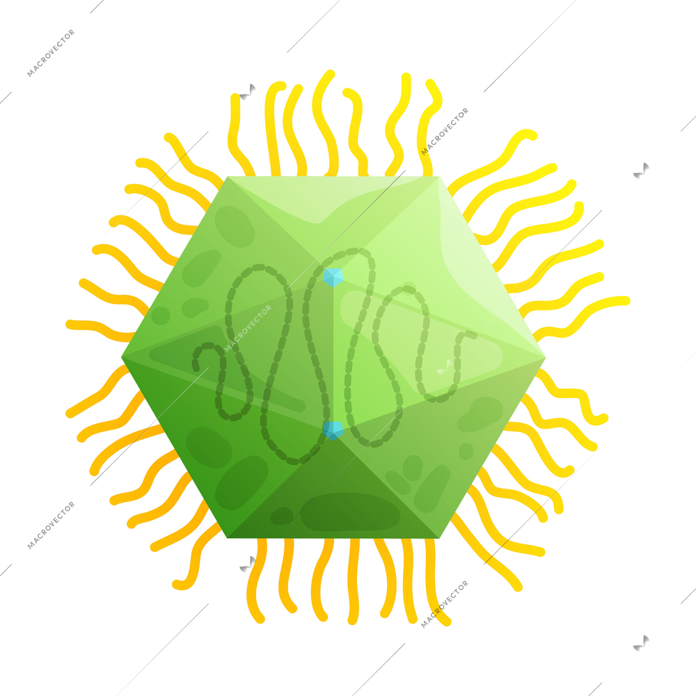 Human virus composition with isolated image of mimiviridae bacteria vector illustration