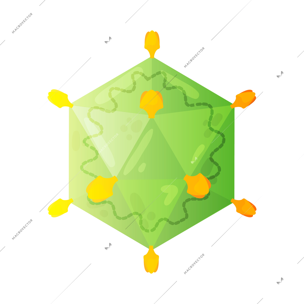 Human virus composition with isolated image of tectiviridae bacteria vector illustration