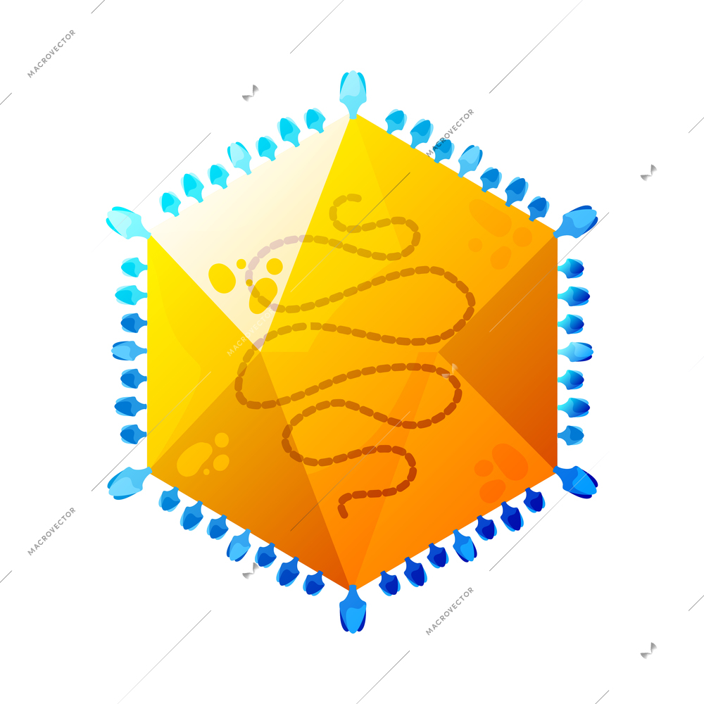 Human virus composition with isolated image of asfaviridae bacteria vector illustration