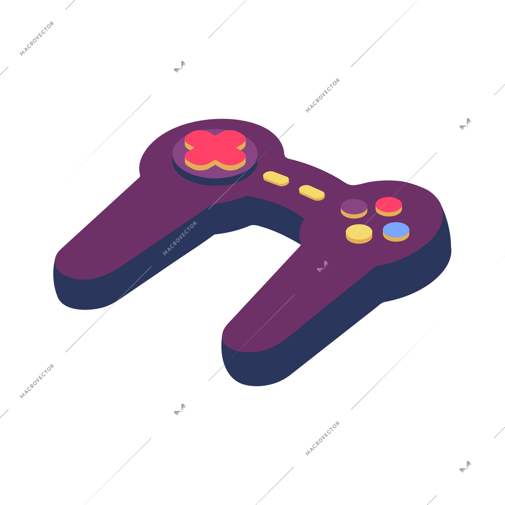 E-sport cybersport isometric composition with isolated image of professional gamepad vector illustration