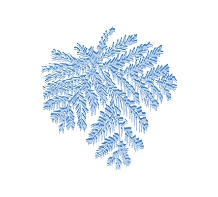 Realistic hoarfrost frost ice composition with isolated image of winter glass painting of complex shape vector illustration