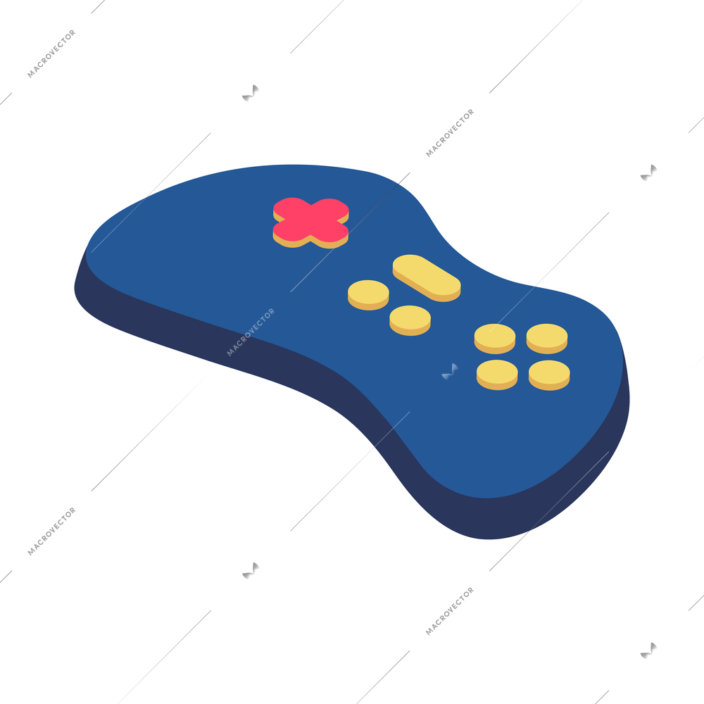 E-sport cybersport isometric composition with isolated image of gaming pad vector illustration
