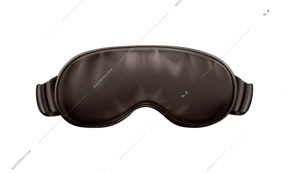 Sleeping eye mask composition with isolated image of wearable sleep accessory on transparent background vector illustration