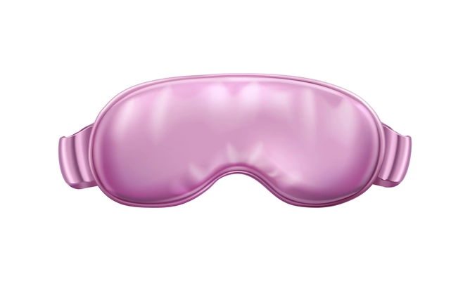 Sleeping eye mask composition with isolated image of wearable sleep accessory on transparent background vector illustration