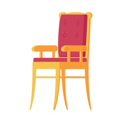 President workplace official residence composition with isolated image of presidential chair vector illustration