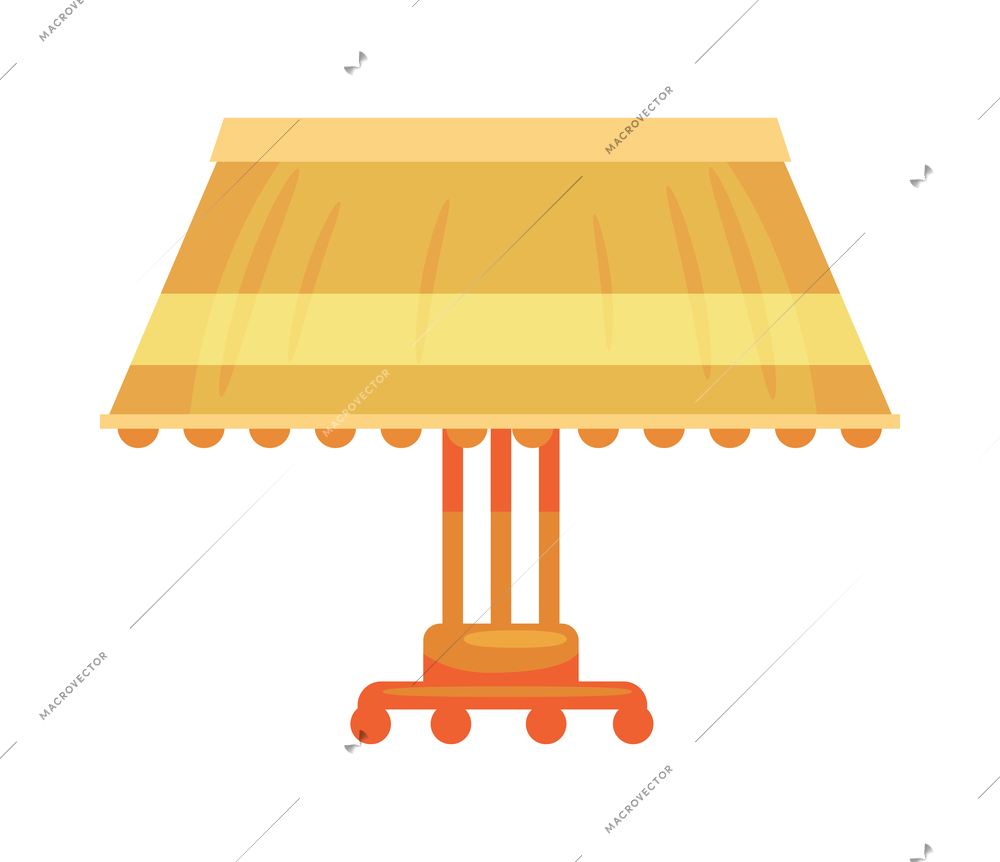 President workplace official residence composition with isolated image of presidential lamp vector illustration