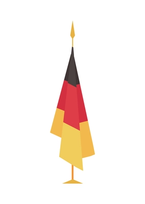 President workplace official residence composition with isolated image of german flag vector illustration