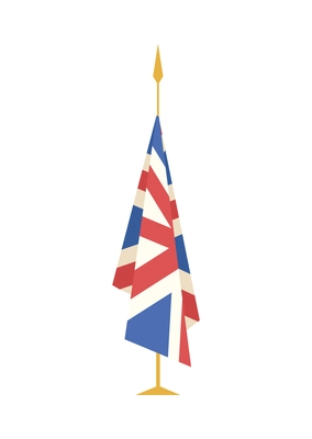 President workplace official residence composition with isolated image of british flag vector illustration