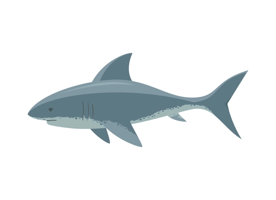 Scuba diving composition with isolated image of exotic shark on blank background vector illustration
