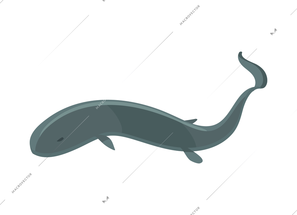 Scuba diving composition with isolated image of exotic blue whale on blank background vector illustration