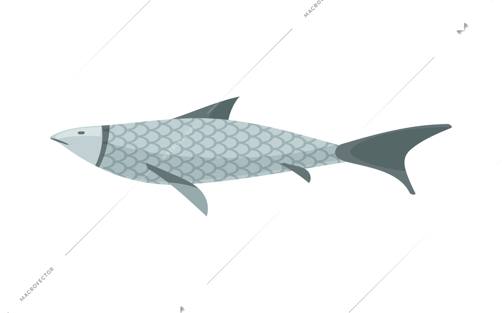 Scuba diving composition with isolated image of exotic fish on blank background vector illustration