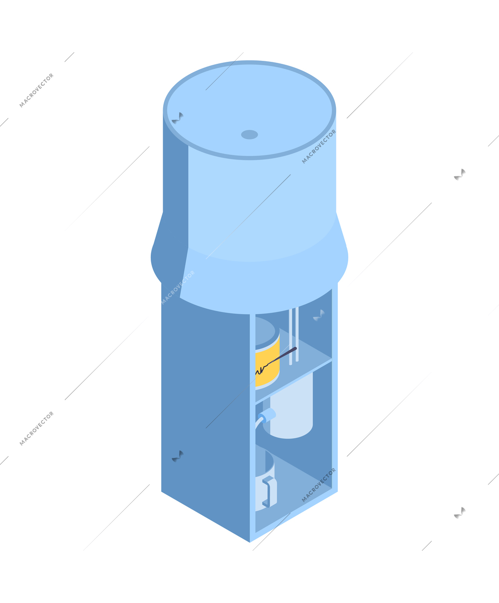 Isometric meteorological weather center forecasters composition with measuring appliances cabinet vector illustration