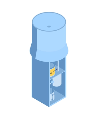 Isometric meteorological weather center forecasters composition with measuring appliances cabinet vector illustration