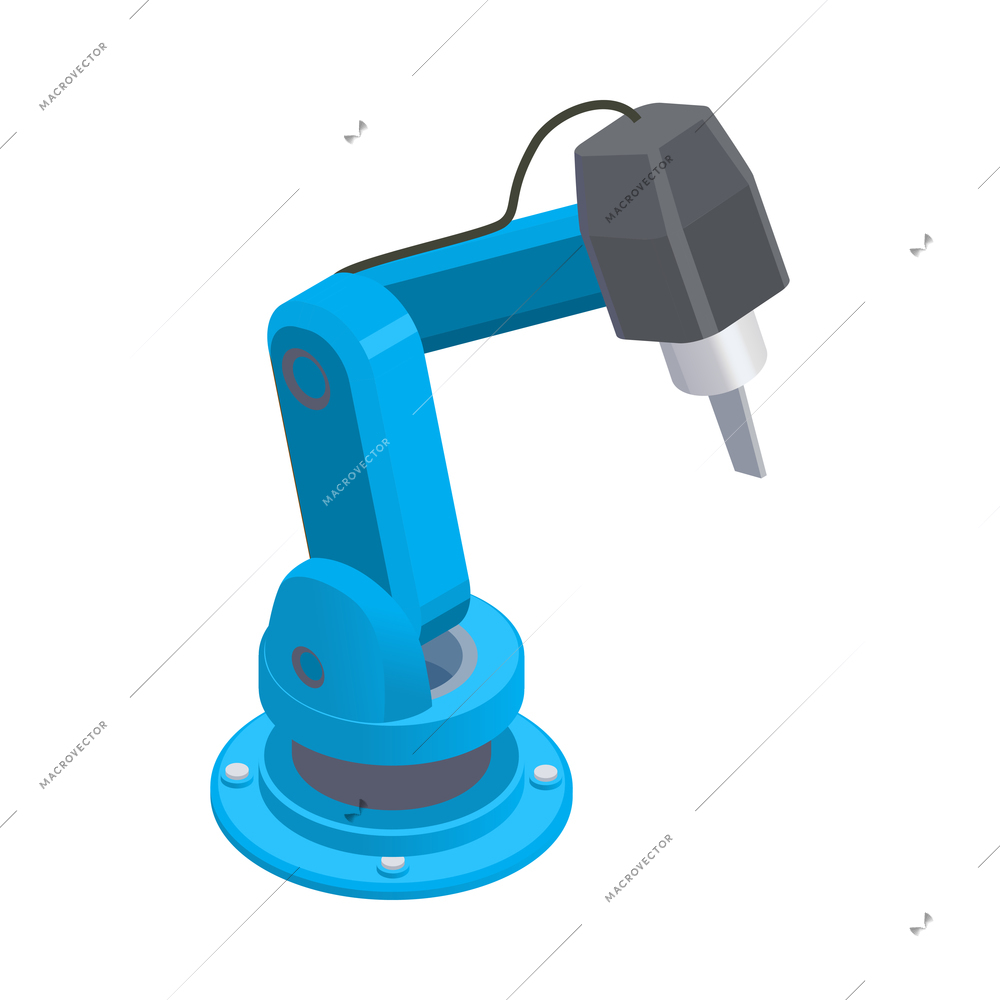 Industrial equipment composition with isolated image of factory appliance on blank background vector illustration