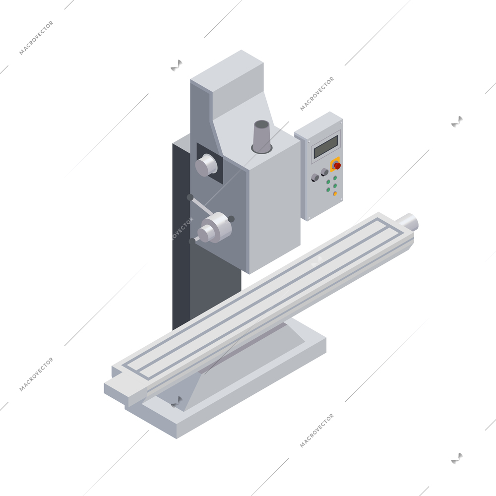 Industrial equipment composition with isolated image of factory appliance on blank background vector illustration