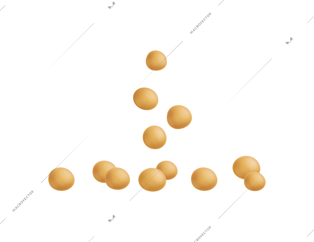 Mustard realistic composition with isolated image of linseed grain on blank background vector illustration