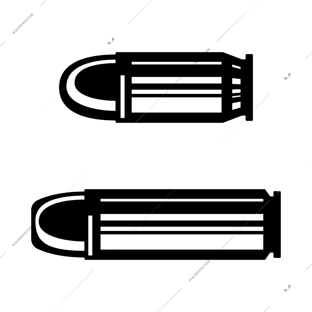 Cowboy emblem monochrome vintage composition with isolated image of two bullets vector illustration