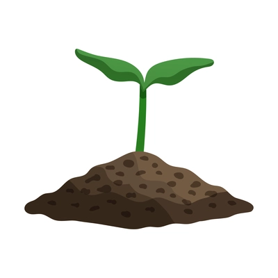 Pepper plant growth stages composition with image of sprout in ground vector illustration