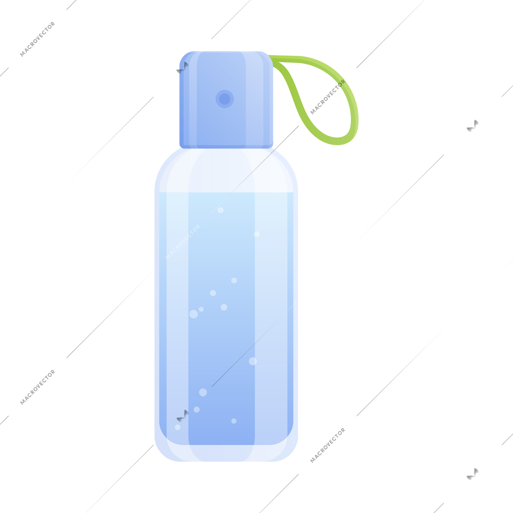 Flat reusable water bottle on white background vector illustration