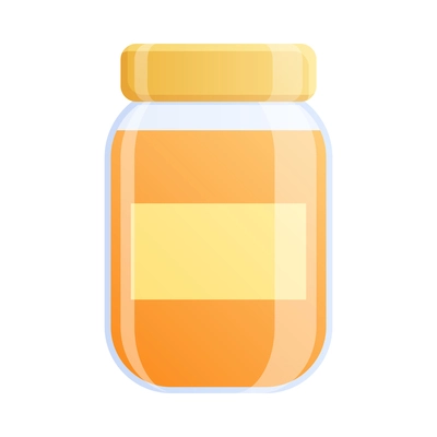 Flat orange plastic bottle of pills on white background vector illustration