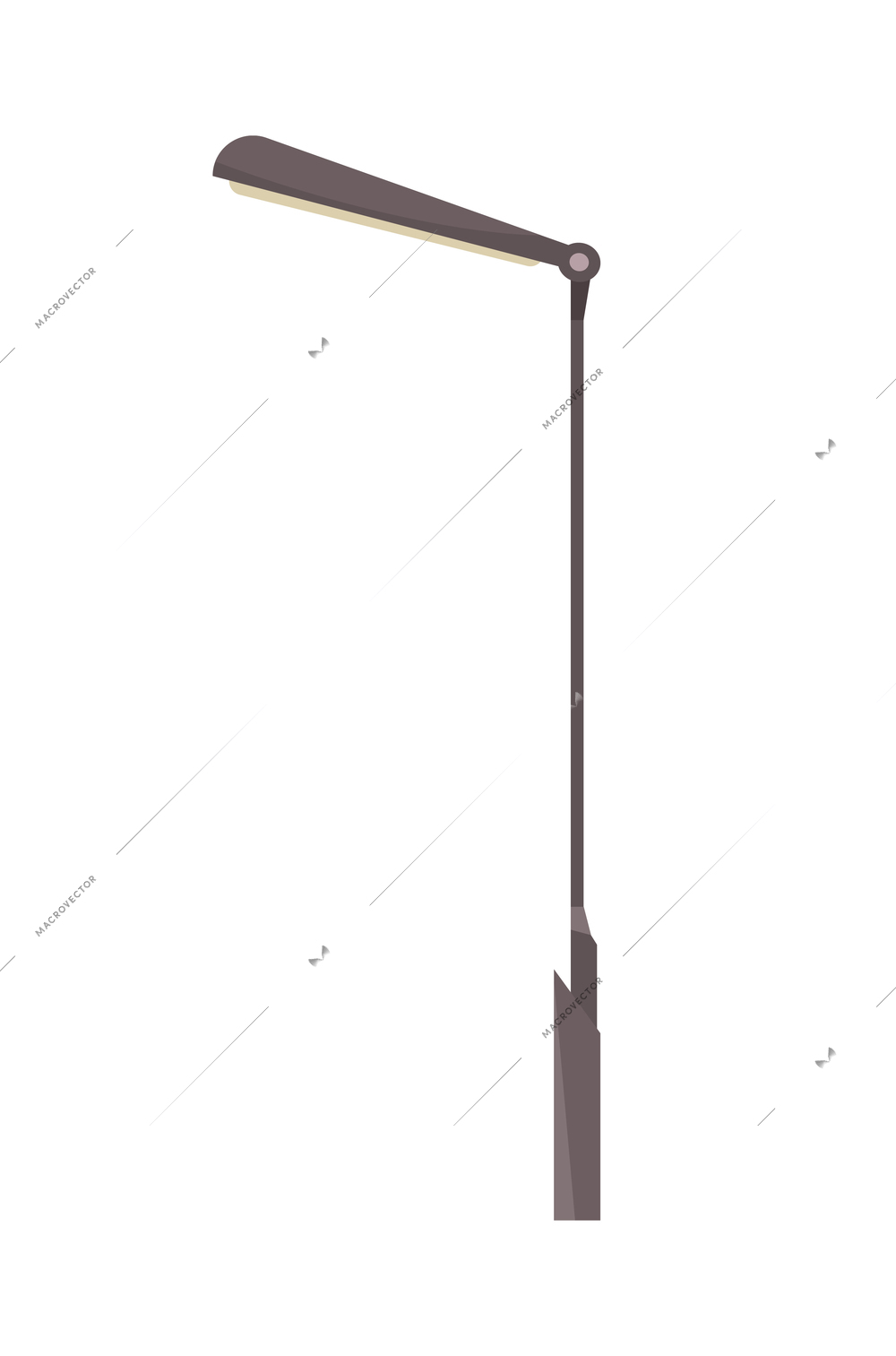 Lamppost icon in flat style on white background vector illustration