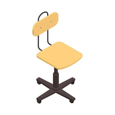 Isometric computer chair in modern loft style on white background vector illustration