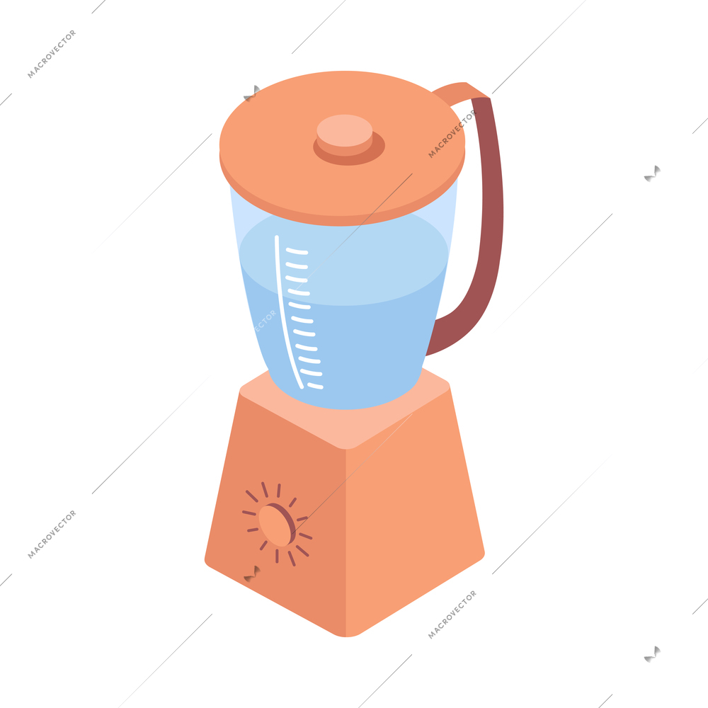 Electric blender kitchen appliance isometric icon vector illustration