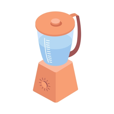 Electric blender kitchen appliance isometric icon vector illustration