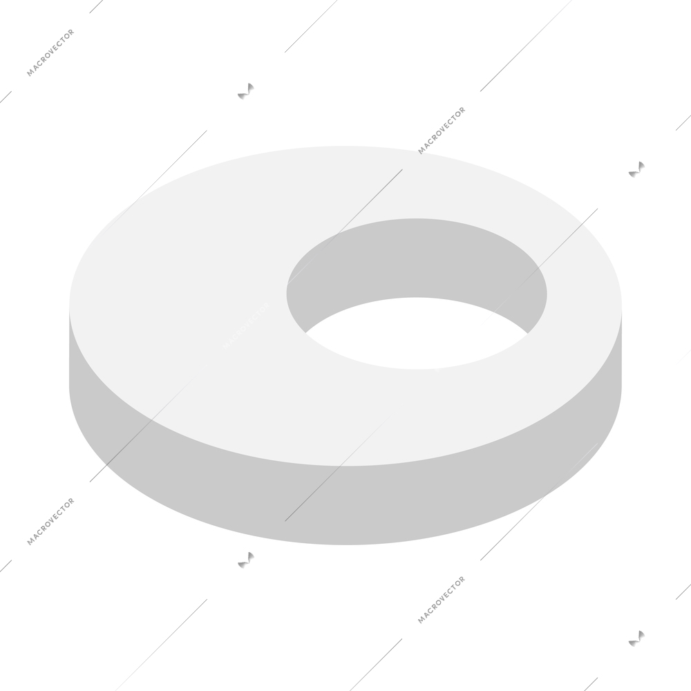 Concrete cement production icon with isometric complete item on white background vector illustration