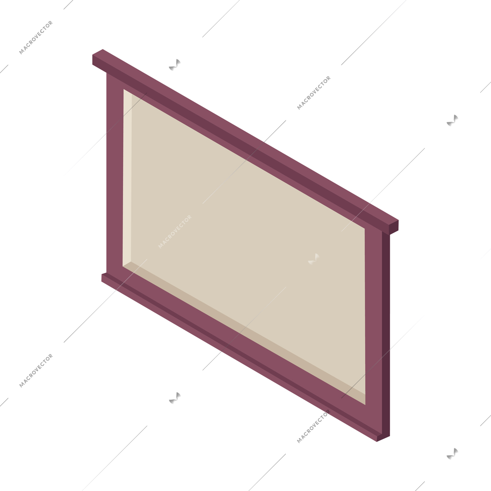 Blank wall board isometric icon 3d vector illustration