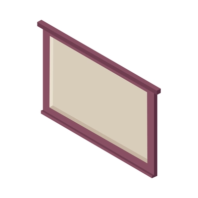 Blank wall board isometric icon 3d vector illustration